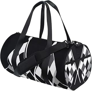 FANTAZIO - Borsone da palestra con bandiera a quadri, da uomo