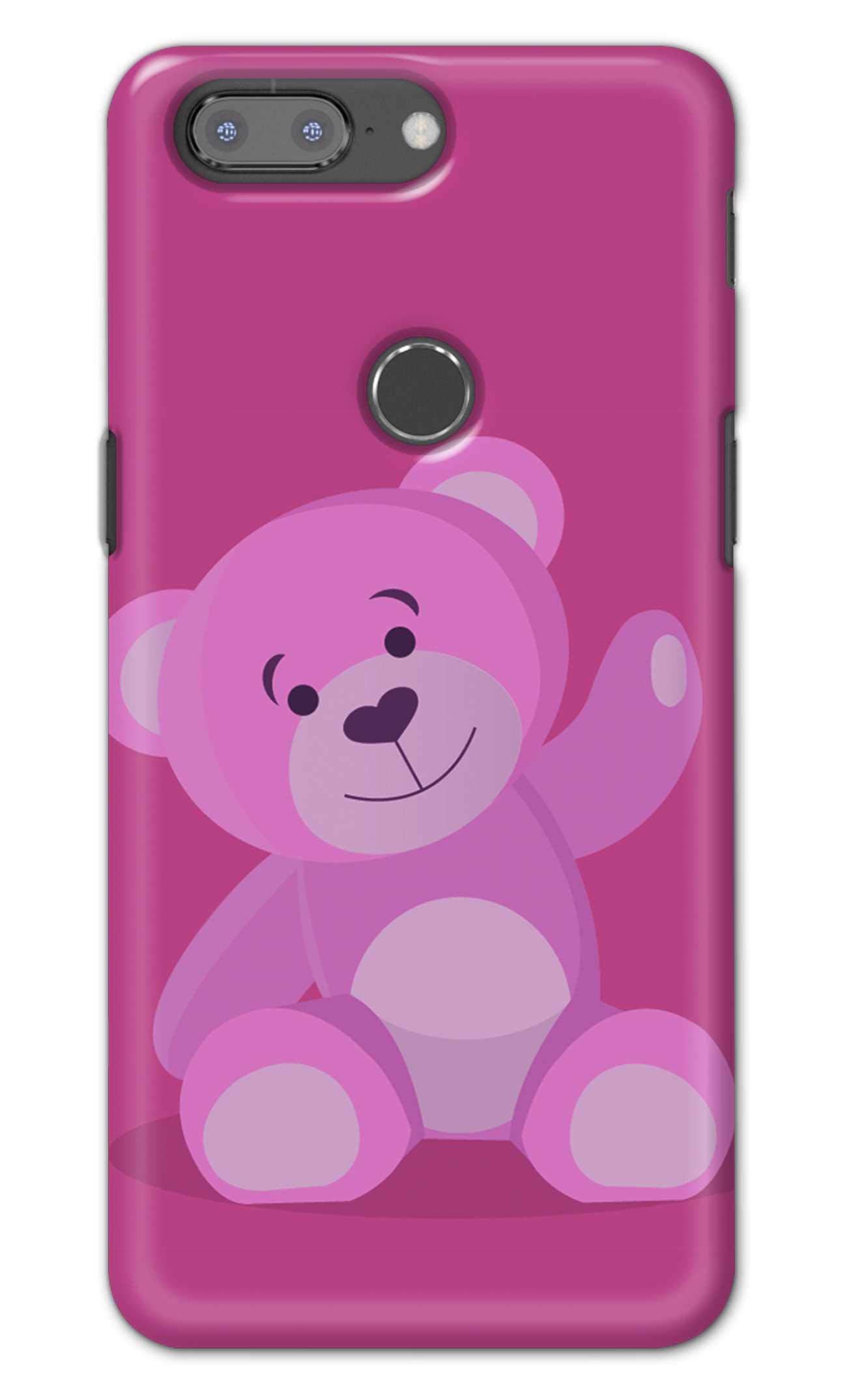 RGSVCasesTeddy Bear Waving Hand Printed Designer Hard Back Case Cover for OnePlus 5T -(BT) RSV2003