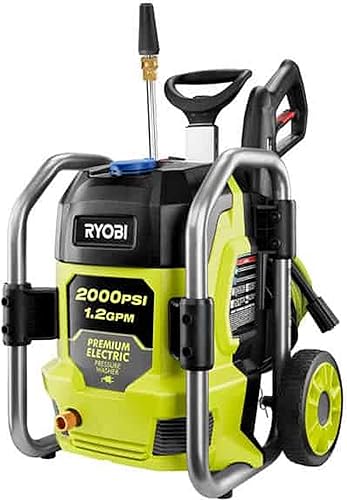 RYOBI 2000 PSI 1.2 GPM Lavadora a presión eléctrica de agua fría