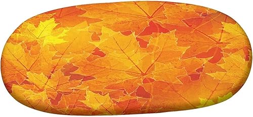 Miniatura 10 de Mantel ajustable ovalado de poliéster elástico para otoño, mantel ajustable con estampado de bosque misterioso de valle misterioso, se adapta a