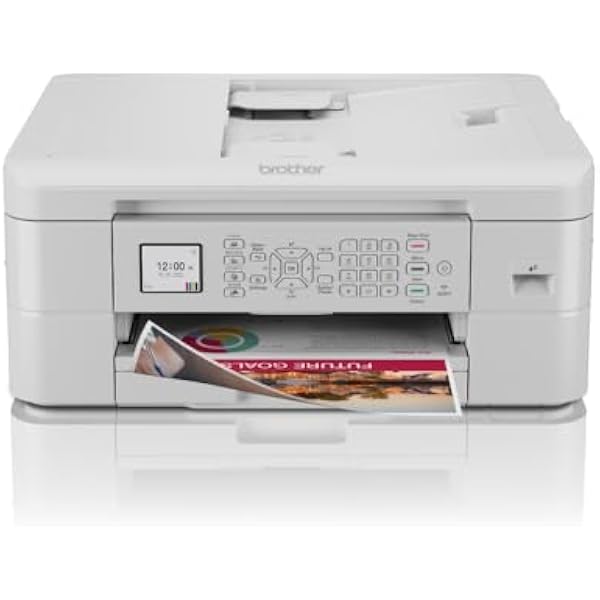Brother MFCJ1010DW kolorowa drukarka atramentowa 4 w 1, format A4, łączność bezprzewodowa, automatyczne drukowanie dwustronne, kolorowy wyświetlacz LCD 4,5 cm, biały