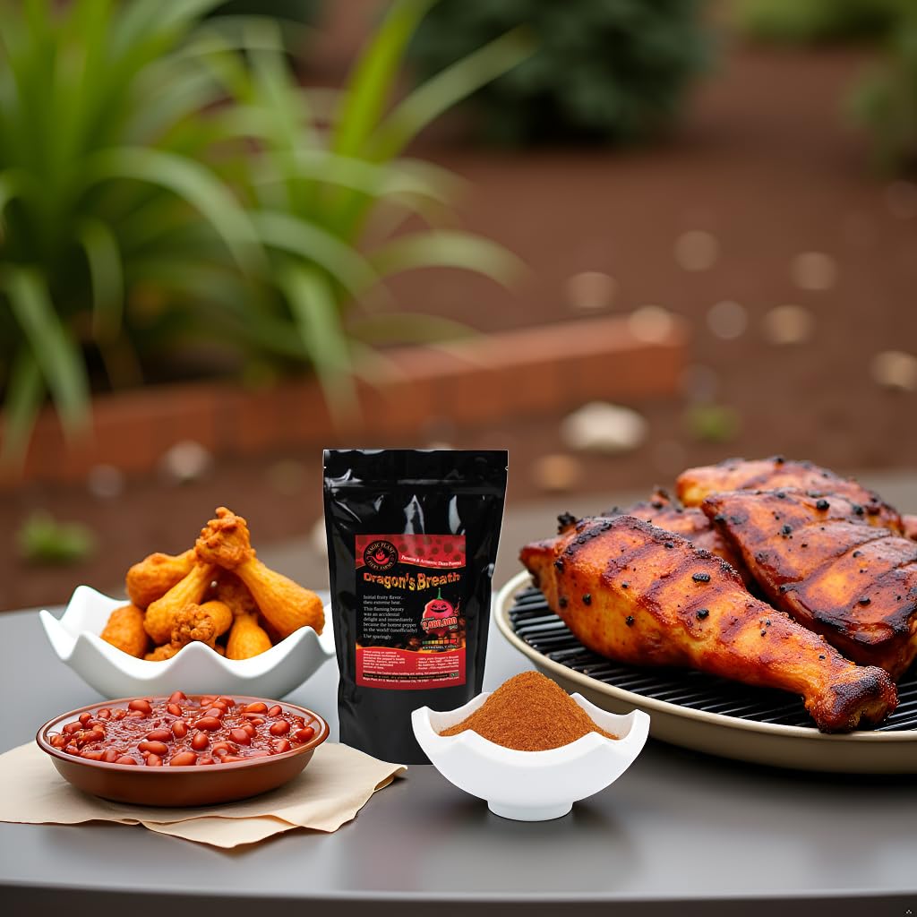 Magic Plant Dragon's Breath Pepper Powder - 2 oz, Intensely Hot Fine Ground Red Chili - 1.2M to 2M+ SHUs, No Additives