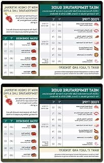 Temperature Guide Best Internal Temp Chart for Kitchen Cooking for Box Accessories for Men Temperature Chart Sticker Temperature Guide Magnetic for Temp