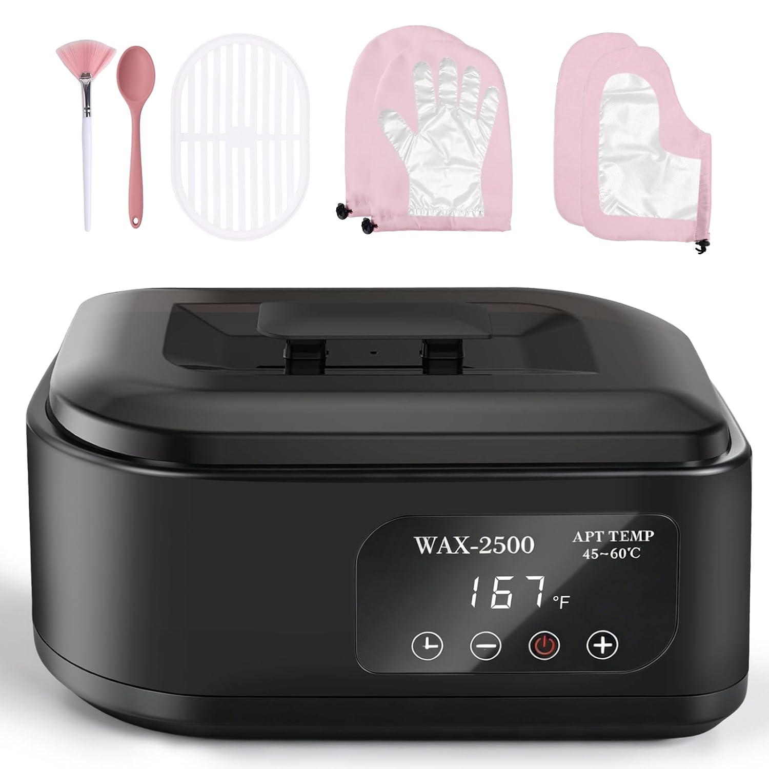Yofuly 3.5L Paraffin Wax Machine for Hands and Feet with Auto-Timer | Professional Paraffin Wax Bath for Arthritis, Home Nail Salon Nourishing and Moisturizing Kit, Black