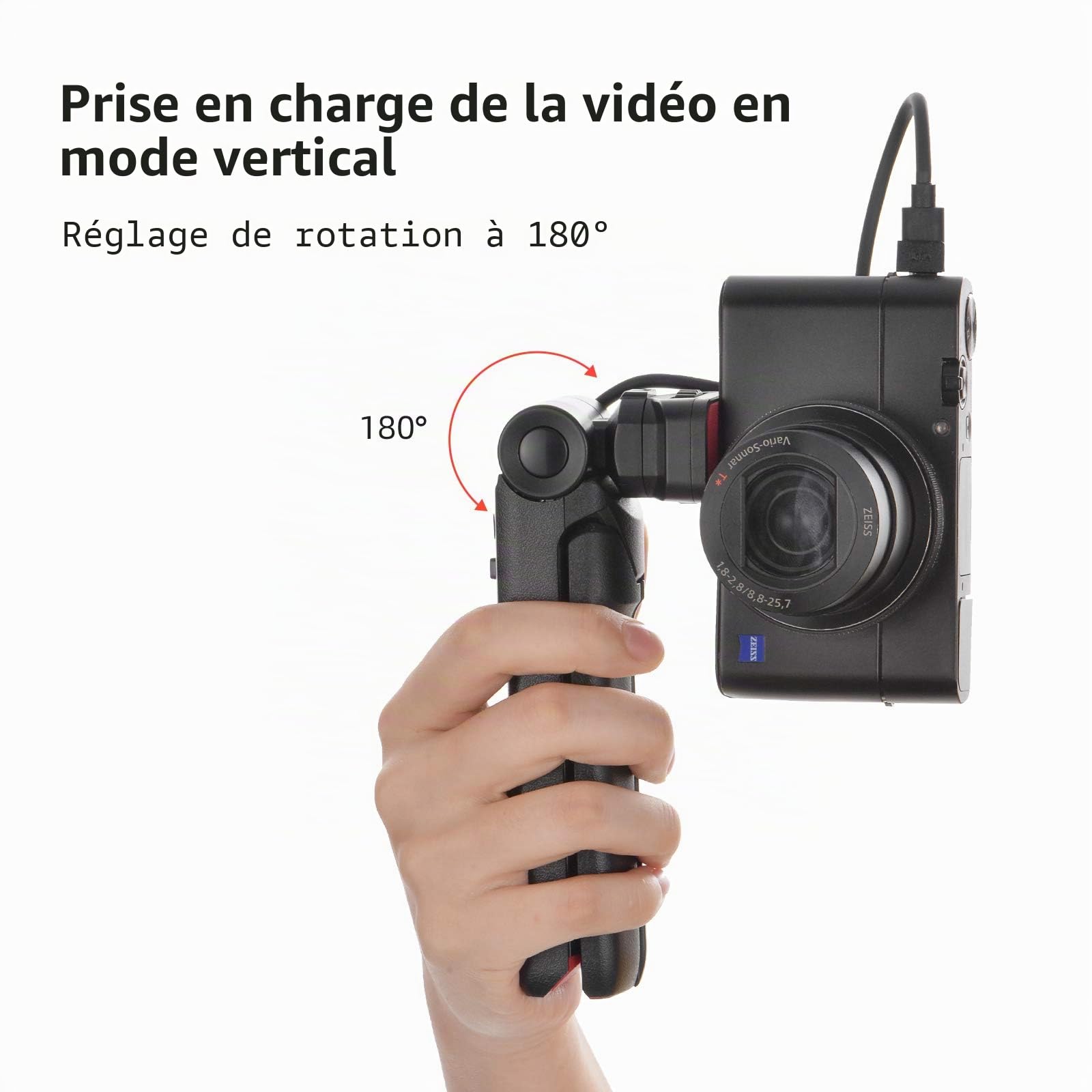 Newmowa Mini poignée de tir portable à télécommande pour trépied pour Sony ZV1 RX100 VII M1 M2 M3 M4 M5 M6 M7 A6000 a6100 a6300 A6400 A6500 A6600 | Compatible avec Sony ZV1, RX100 VII, RX100 M2, RX100 M3, RX100 M4, RX100 M5, RX100 M7, A6000, A6100, A6300,