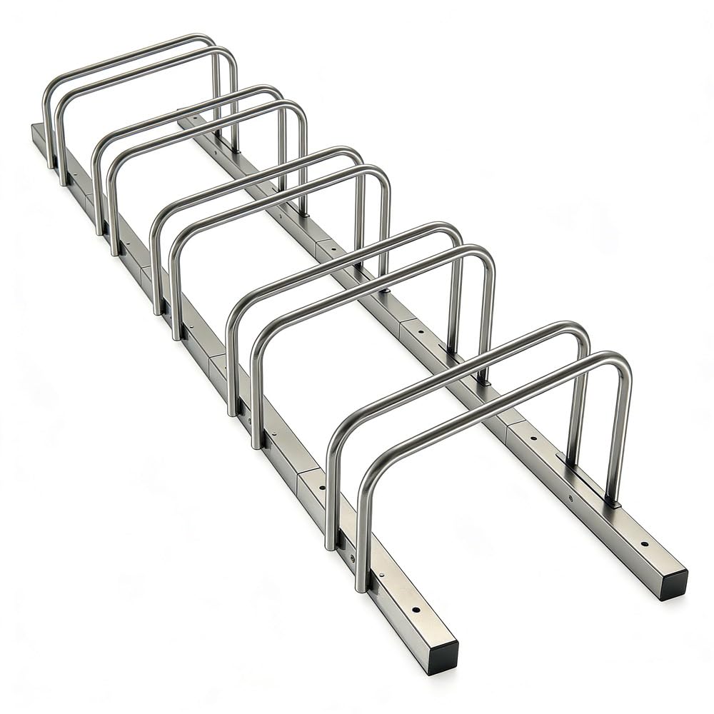 Greenfields Modular Bike Parking Rack – Durable Metal Bicycle Storage System for Garage, Shed or Outdoor Use, Secure Floor or Wall Mounted Stand for Multiple Bikes (5 Bicycles)