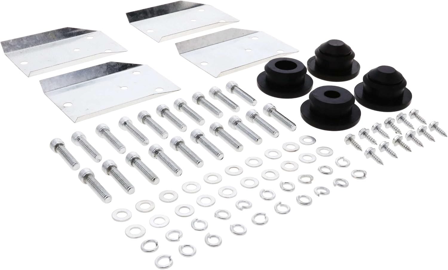 Top Street Performance Finned Aluminum Valve Covers 3 1/2" Ex. 3 1/8" In. Ht 1.25" Hole for 1992-2003 Mopar Chrysler Small Block V8 - Black