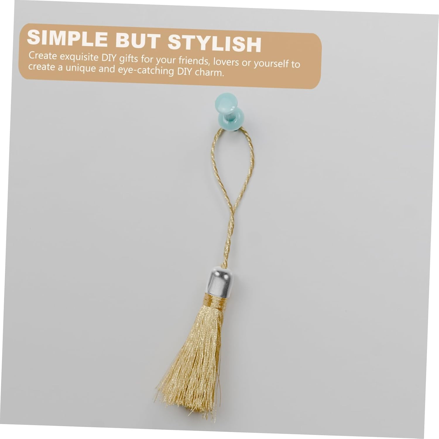 Healifty 100PCS Tassel End Tip Caps Suede Fiber Crimp Ends for DIY Jewelry Making Resistant Lightweight Earring Findings Accessories