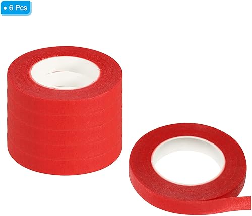 Miniatura 3 de PATIKIL Cinta floral de 30 yardas, 6 rollos de cinta de floristería, papel crepé, ramos de flores, cintas impermeables para envolver tallos de