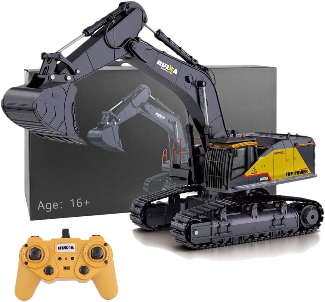 WANZ 1/14 RC Excavator Model, 22CH 2.4G Remote Control Excavator