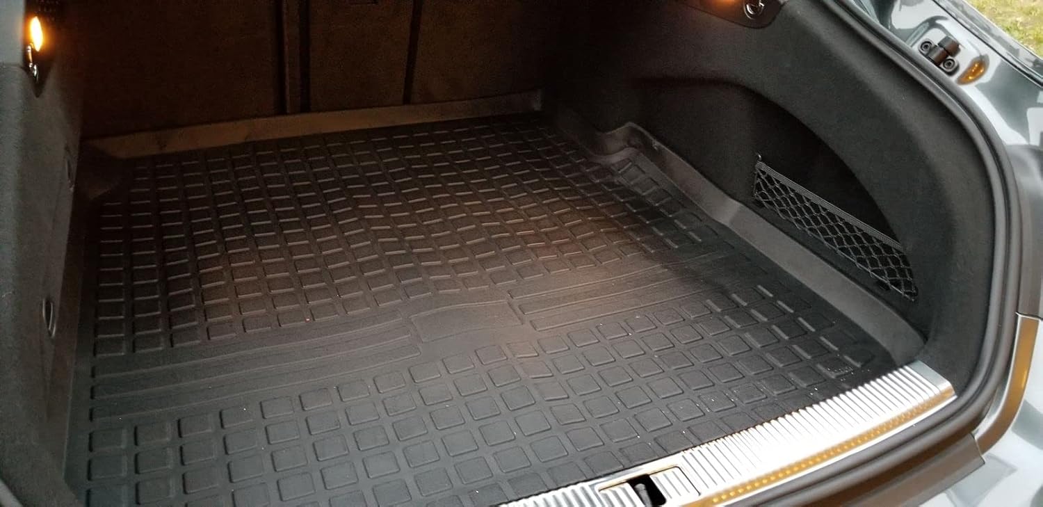 Cargo Liner - Trunk Mat for Audi A7 S7 RS7 2012-2018 – Weather-Resistant Trunk Mats for Cars with Raised Lip – Non-Slip Car Trunk Mat Rubber – Easy to Install – Laser Pre-Cut Design