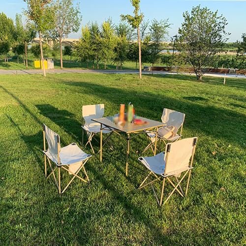 Table et chaises de camping légères pliables en aluminium outdoor avec housse