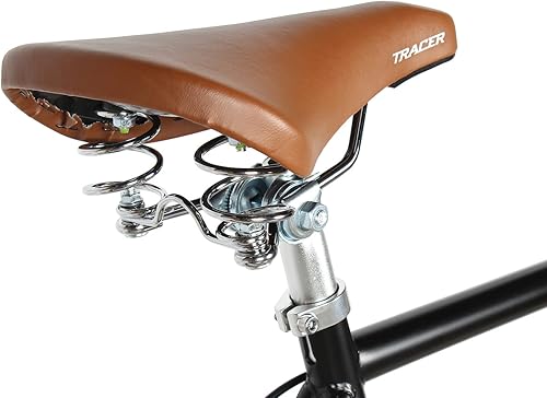 Vista 44 de Tracer Osaka - Bicicletas híbridas, marco de acero, Shimano Nexus Inter 3/7 velocidades, agarre marrón asiento marrón, bicicleta de carretera