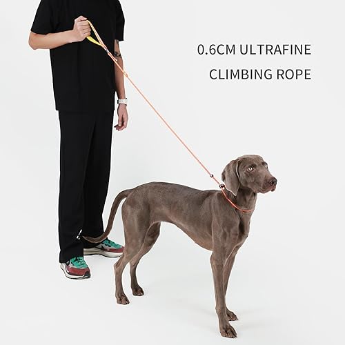 Miniatura 2 de Correa antideslizante para perro, correa de entrenamiento para perros de 5 pies con tapón de metal, duradera correa de plomo para perro sin tirones