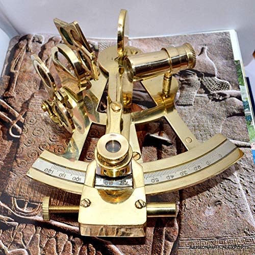4" Solid Brass Sextant Nautical Working Instrument Astrolabe Ships Maritime Gift h