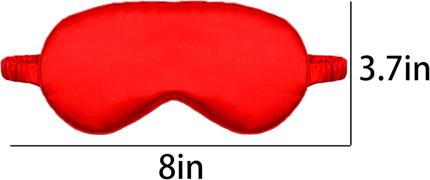 Red Sleeping Eye Mask for Women Men Light Blocking Sleep Eye Cover Elastic Strap