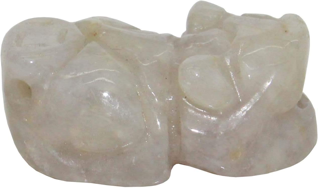 Carved Natural Light White Green Jade Chinese Lucky Zodiac Rat Figure Pendant n509