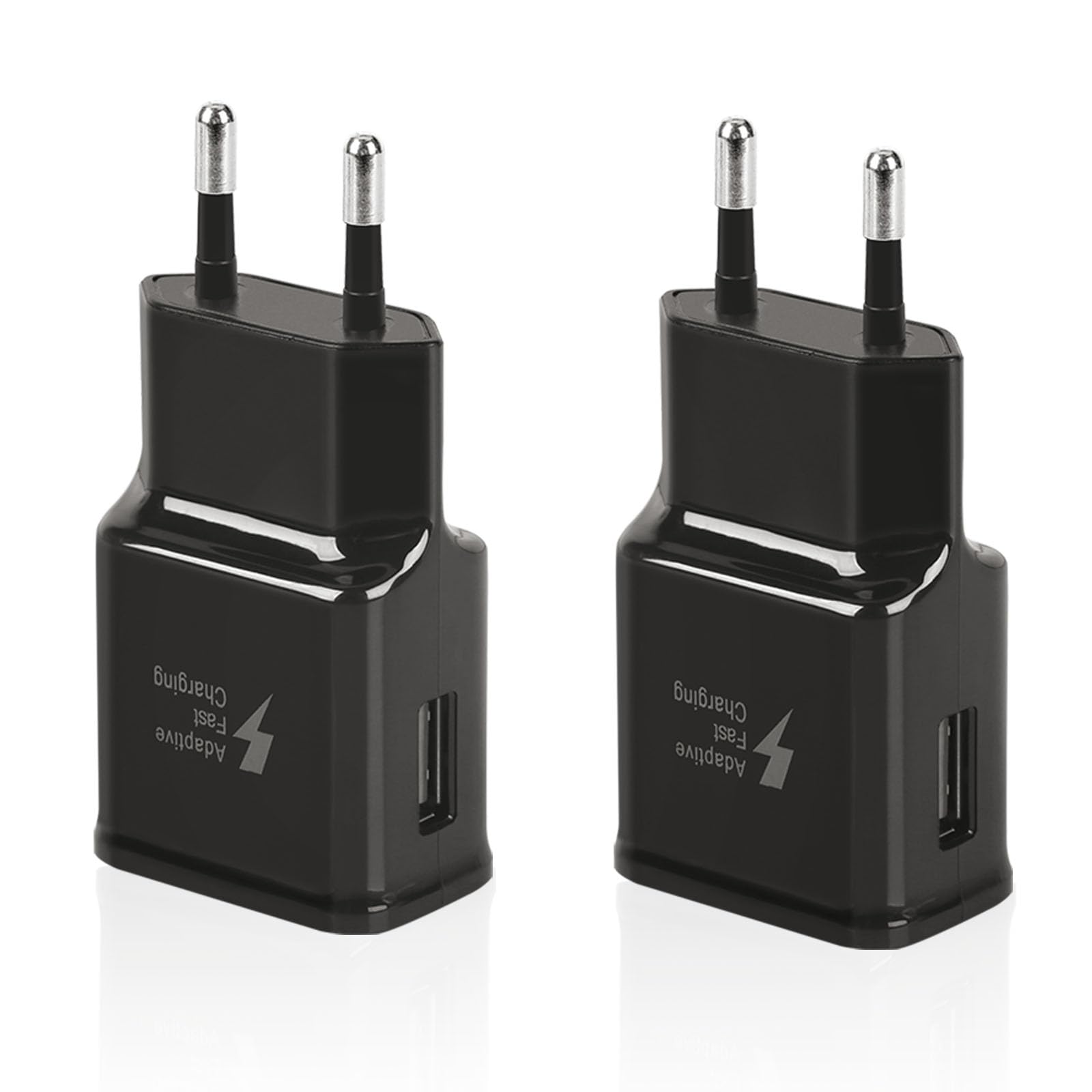2er Pack USB Ladegerät Kompatibe mit Samsung Galaxy S22 S21 S20 S10 S9 S8 Plus S7 A03 a04s A13 A14 a15 A34 A53 A54 A55 Note 9/8 und Andere Smartphones, Schnellladegerät Netzteil Schnellladestecker