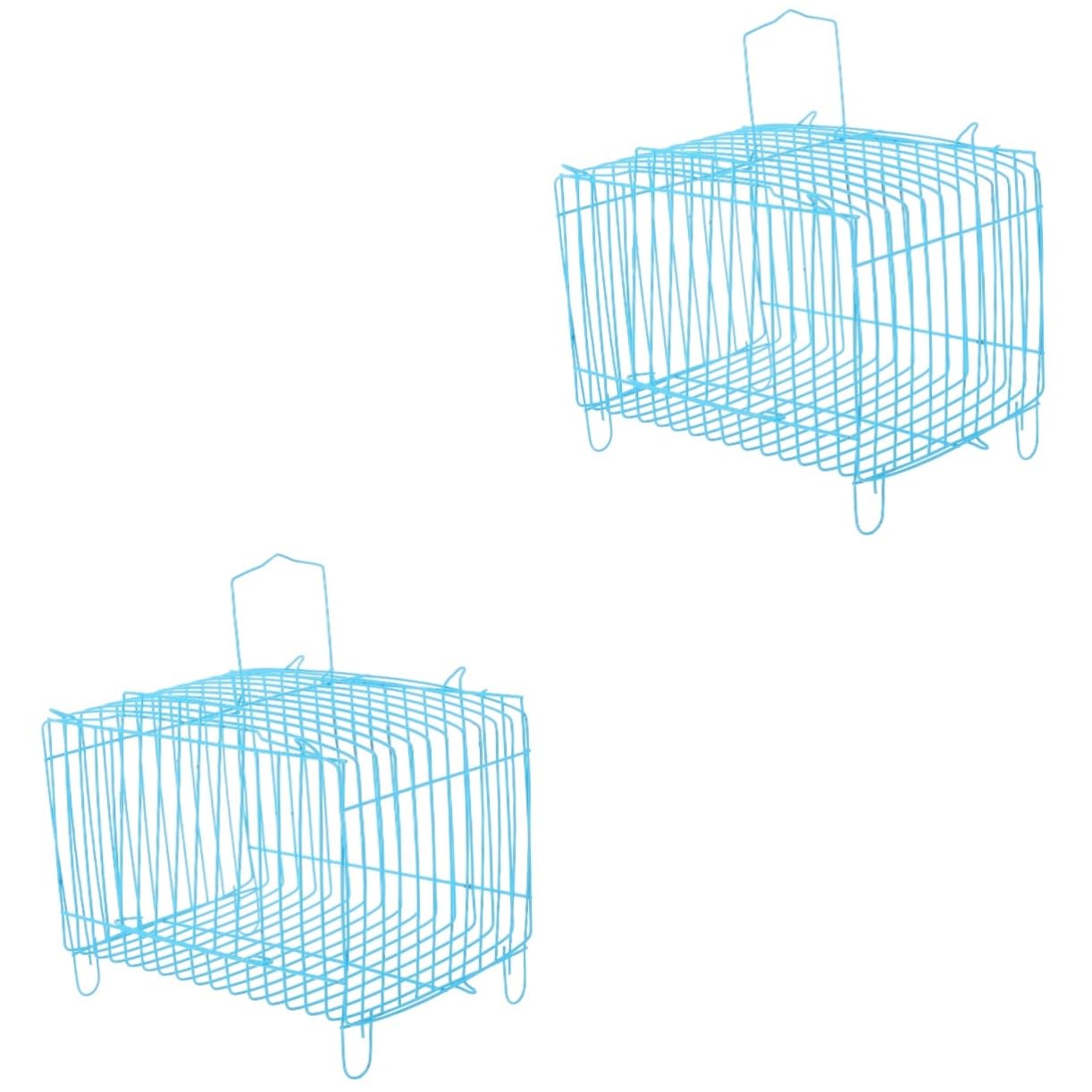 Happyyami 2pcs Travel Carrier Small Bird Cage Portable Ventilation Durable Easy to Use