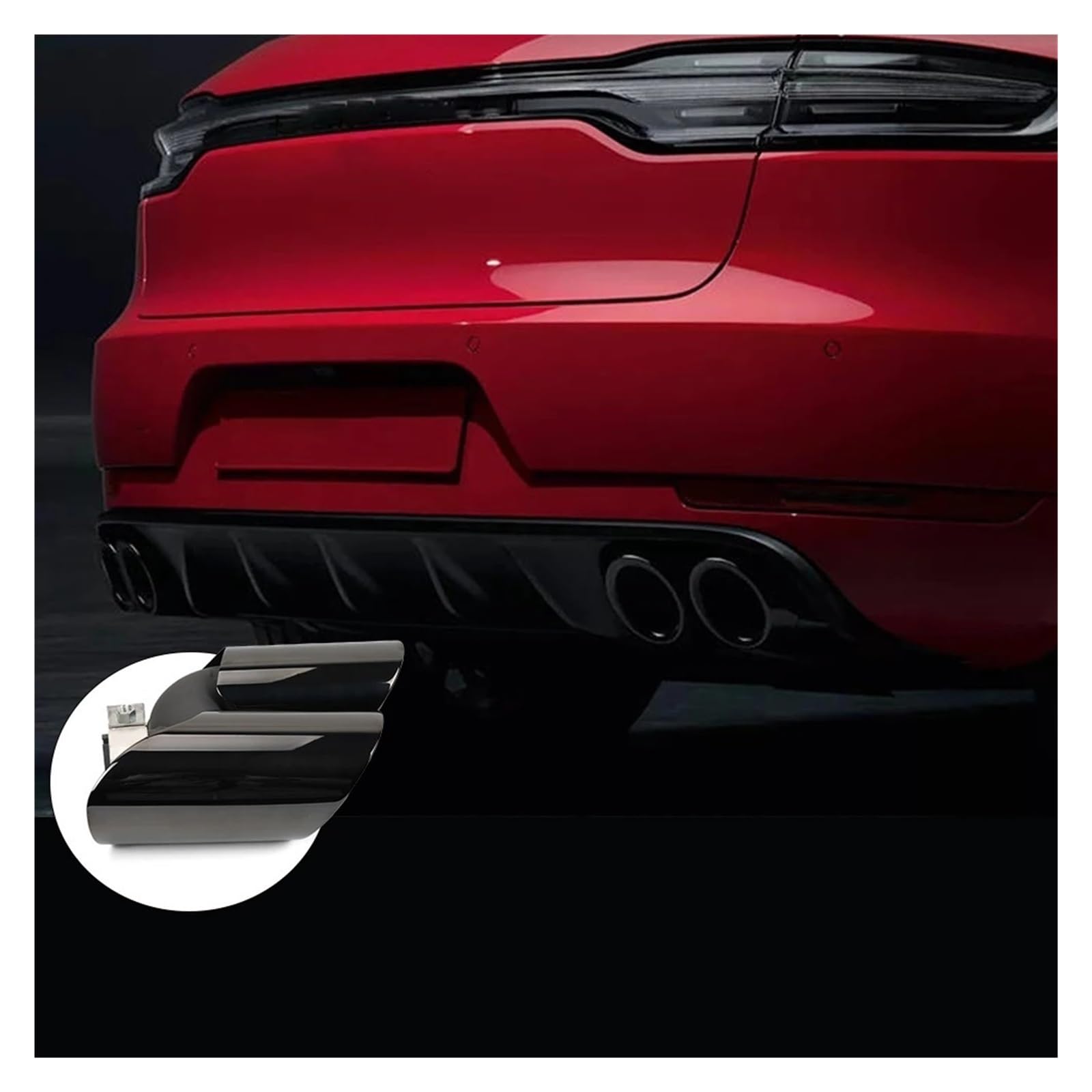 Terminale di scarico per auto Auto Di Scarico Per Tubo Silenziatore Per Coda Punta Per Sistema di Uscita Aria Per Vent Per Porsche Per Macan 2019-2021