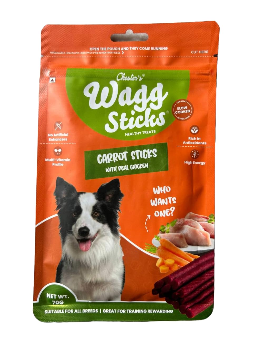 Chesters Waggy Carrot Stick with Real Chicken - Healthy Dog Treat Pack of 3 (B0D4J477ZH) Amazon Price History, Amazon Price Tracker