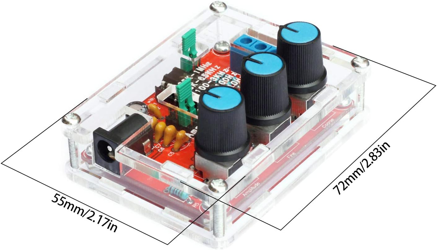 XR2206 High Precision Function Signal Generator DIY Kit with User Manual Sine/Triangle/Square Wave Adjustable Frequency Amplitude