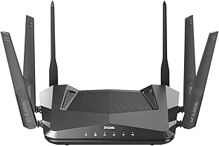 D-Link AX4800 Mesh Wi-Fi 6 Router - 6-Stream, 802.11ax Router, Gigabit, Dual Band, OFDMA, MU-MIMO, WiFi 6, Voice Control with Google Assistant and Amazon Alexa, Wi-Fi Mesh Technology (DIR-X4860) (Renewed)