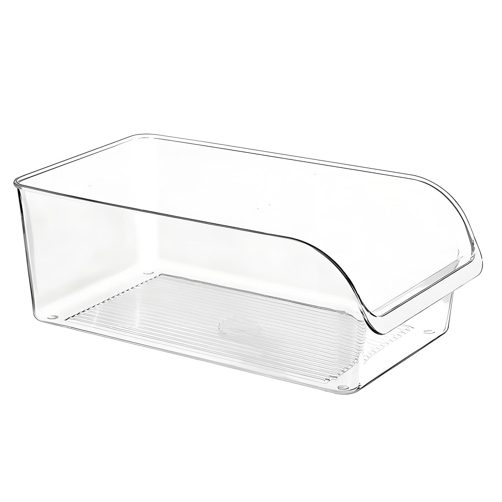 Kaeltsyn Clear Refrigerator Storage Container with Smooth Sliding Drawer Design Fridge Organizers for Easy Access to Food Items Clear Fridge Organizers