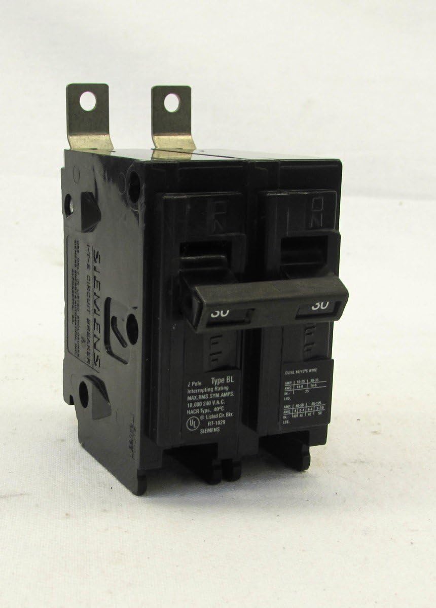 Siemens B230 Panelboard/Bolt-On Mount Type BL Low Tab Molded Case Circuit Breaker 2-Pole 30 Amp 120/240 Volt AC - Circuit Breakers - 