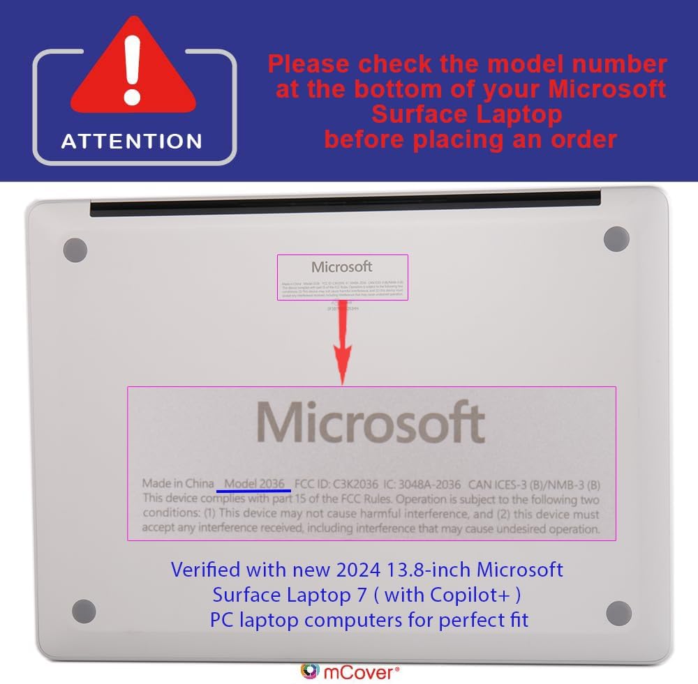 mCover Case ONLY Compatible for 2024+ 13.8" Microsoft Surface Laptop 7 Windows PC with ARM CPU and AI-Powered Copilot+ (NOT Fitting Other Surface Models) - Blue - Image 3