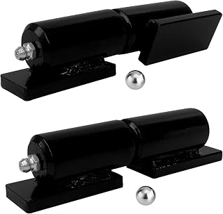 UEJYWUY 2 PCS 7 Inch Heavy Duty Barrel Gate Hinge, 900lb Capacity Ball Bearing Door Gate Hinge Barrel Style for Swing Door Trailer Ramp Gate, Weld On Install