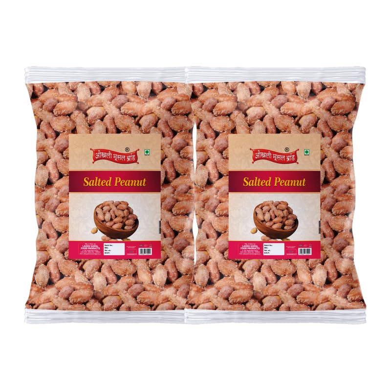 Image of OKHLI MUSAL BRAND Rich in Protein & Fibre | Roasted Peanuts, Himalyan Rock Salted Flavour | No Artificial Flavour | Roasted, Not Fried Snacks | Fast Vrat Upwaas Navratri Diwali Snack-420g*2Pack