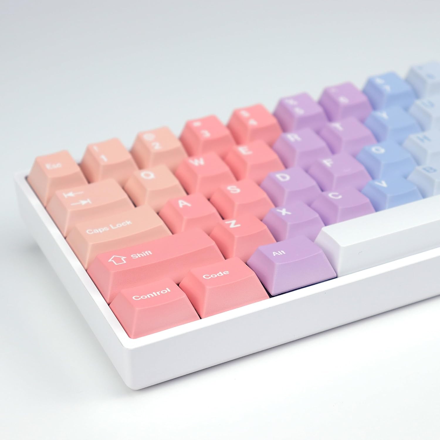 KBDiy 143 Keys Dreamscape Key caps, Dye-Sublimation PBT Custom Keycap Set for Cherry Profile, Cute Gradient Colored Keycaps Customized Pattern Keycaps for MX Switches Mechanical Gaming Keyboard
