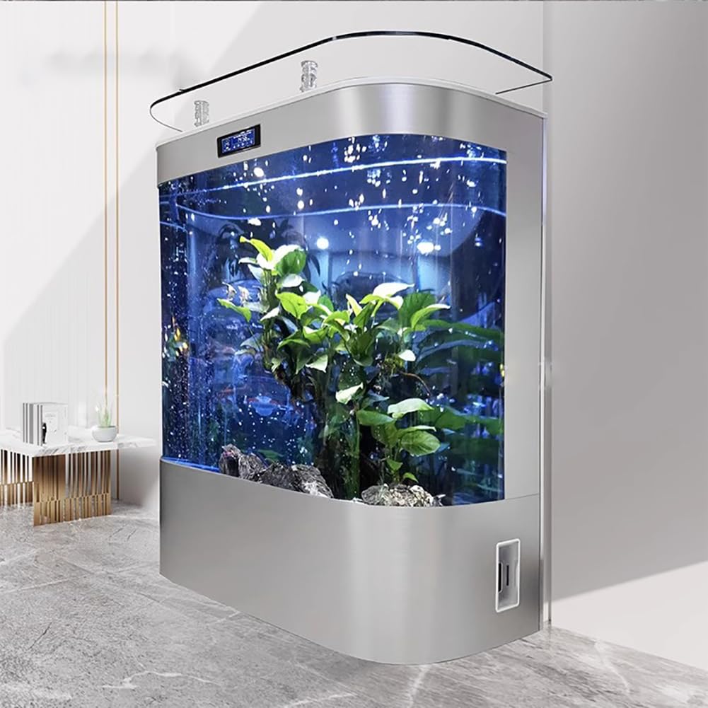 Set di Acquari di Lusso Intelligenti, Grande Acquario Ecologico per La Casa, Acquario Verticale Integrato, Attrezzatura Completa per Acquari,Length 100cm a
