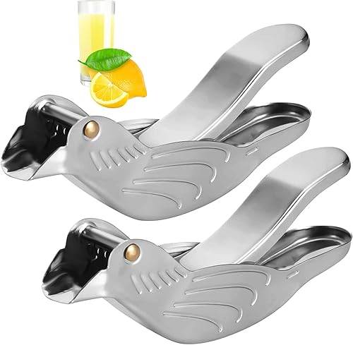 Exprimidor de limón de pájaro, exprimidor de cuña de limón de acero inoxidable, exprimidor manual de limón, prensa de mano, exprimidor de rodajas de
