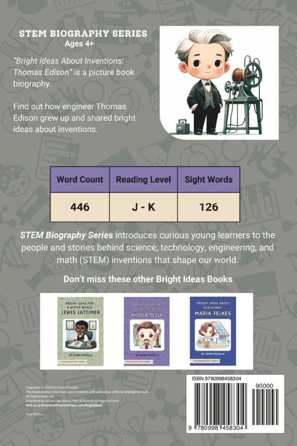 Bright Ideas About Inventions - Thomas Edison (STEM Biography Series) - Image 2