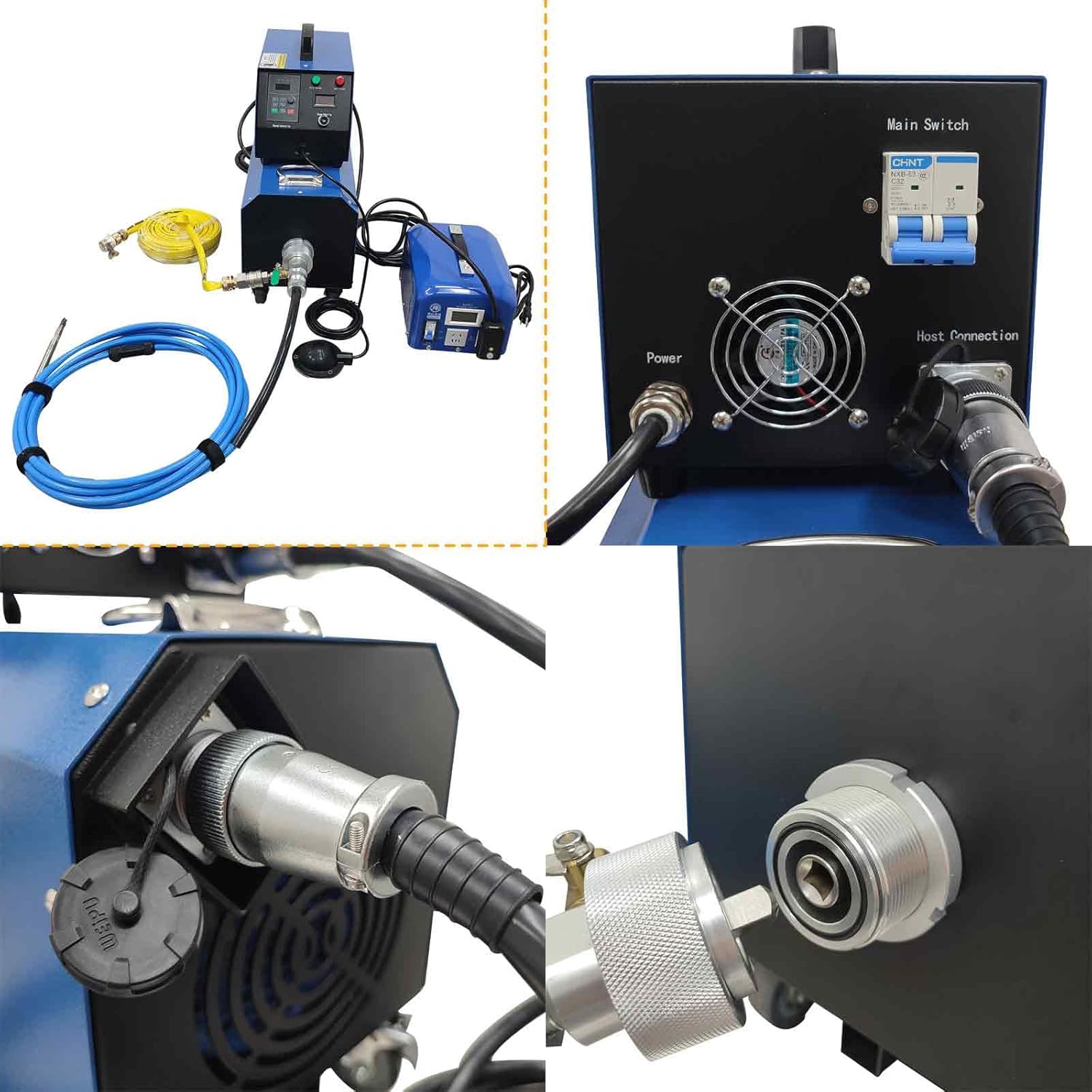 1500W Industrial Boiler Tube Cleaner, Heat Exchanger & Evaporator Cleaning Machine with 26ft Flexible Shaft & Brushes, for 0.47-1.42 Inch (12-36mm) Pipes, 110V/220V