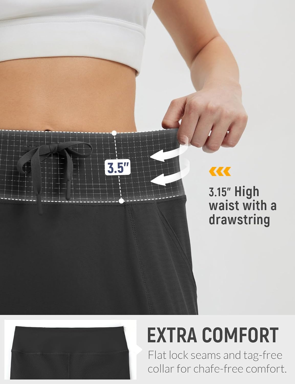 baleaf Women's 16" Hiking Cargo Skort Skirt High Waisted with Pockets Golf Workout UPF 50+ Sun Protection Quick Dry - Image 5