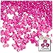 200pc Plastic Transparent Tribeads 10mm Hot Pink Beads