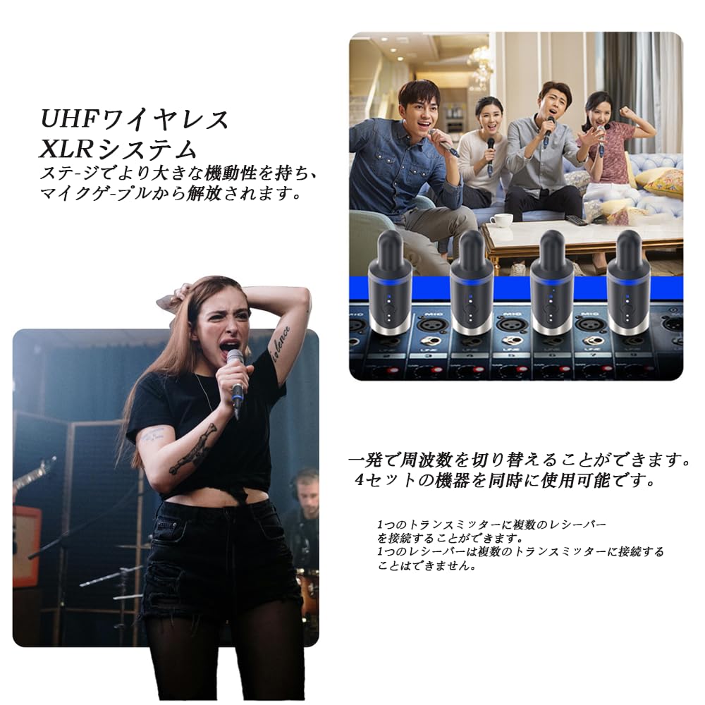 WVNGR UHF ワイヤレスマイクシステム 500MHz OEM UHF トゥルーダイバーシティ デュアルチャンネル