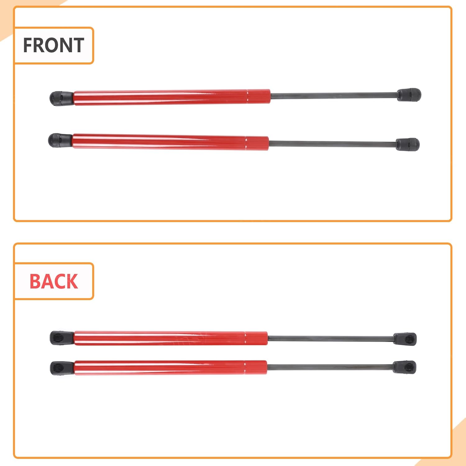 Car Front Hood Lift Supports Kit Compatible with Toyota FJ Cruiser 2007-2010 Front Hood Lift Support Shock Struts Replacement Assist Hydraulic Rod Gas Charged Strut Shock Lifting Bracket Accessories