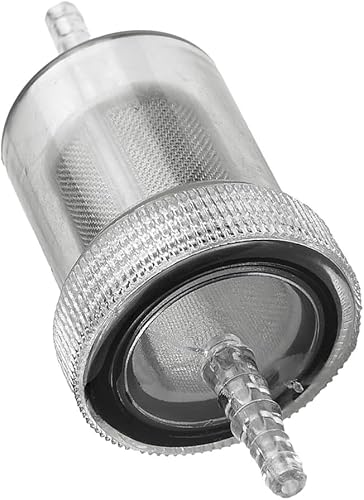 Miniatura 4 de Paquete de 2 filtros de combustible diésel en línea reutilizando filtros en línea de malla inoxidable lavables desmontables, repuesto para manguera