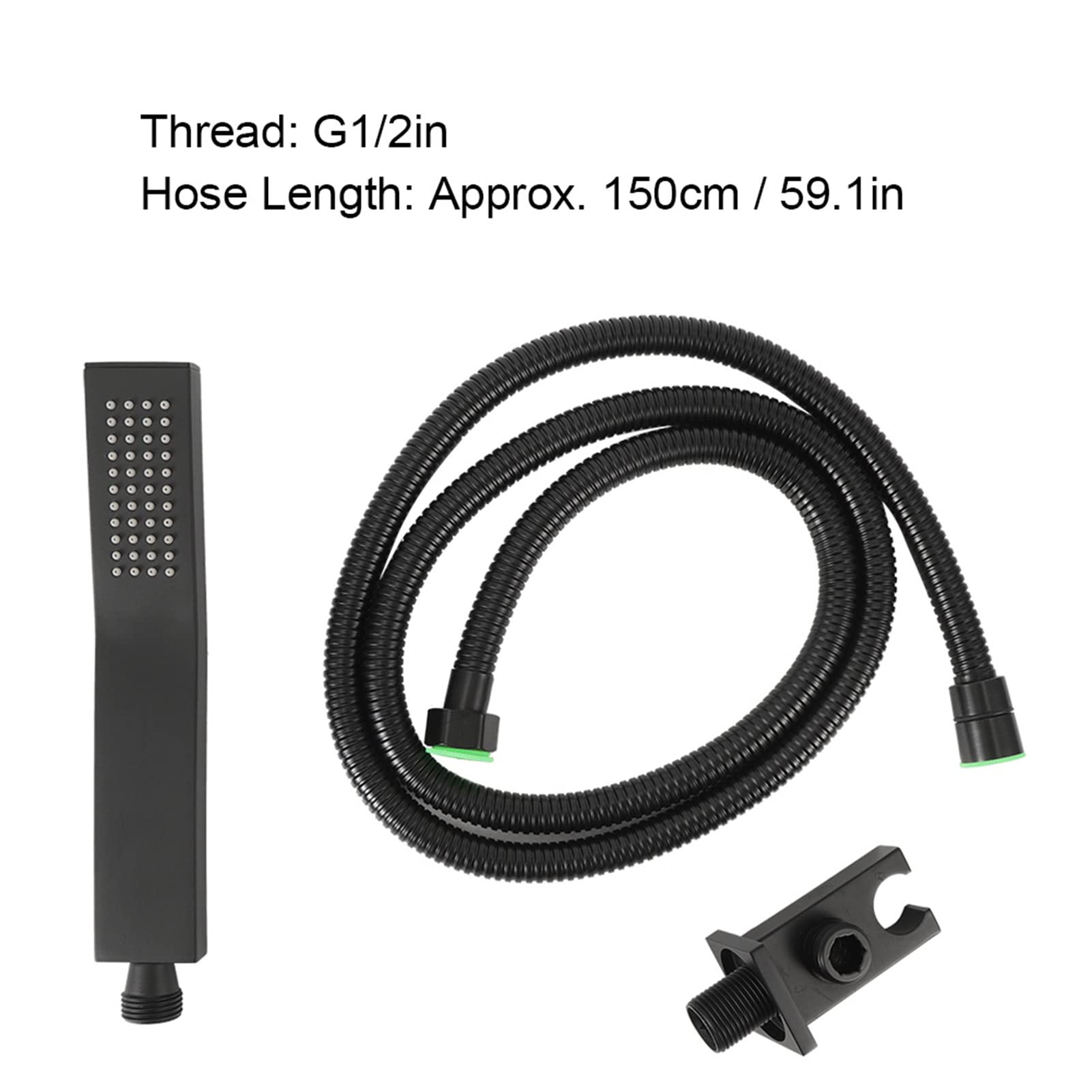 FTVOGUE Alcachofa de Ducha de Mano G1/2 Pulgadas con Revestimiento Aislante