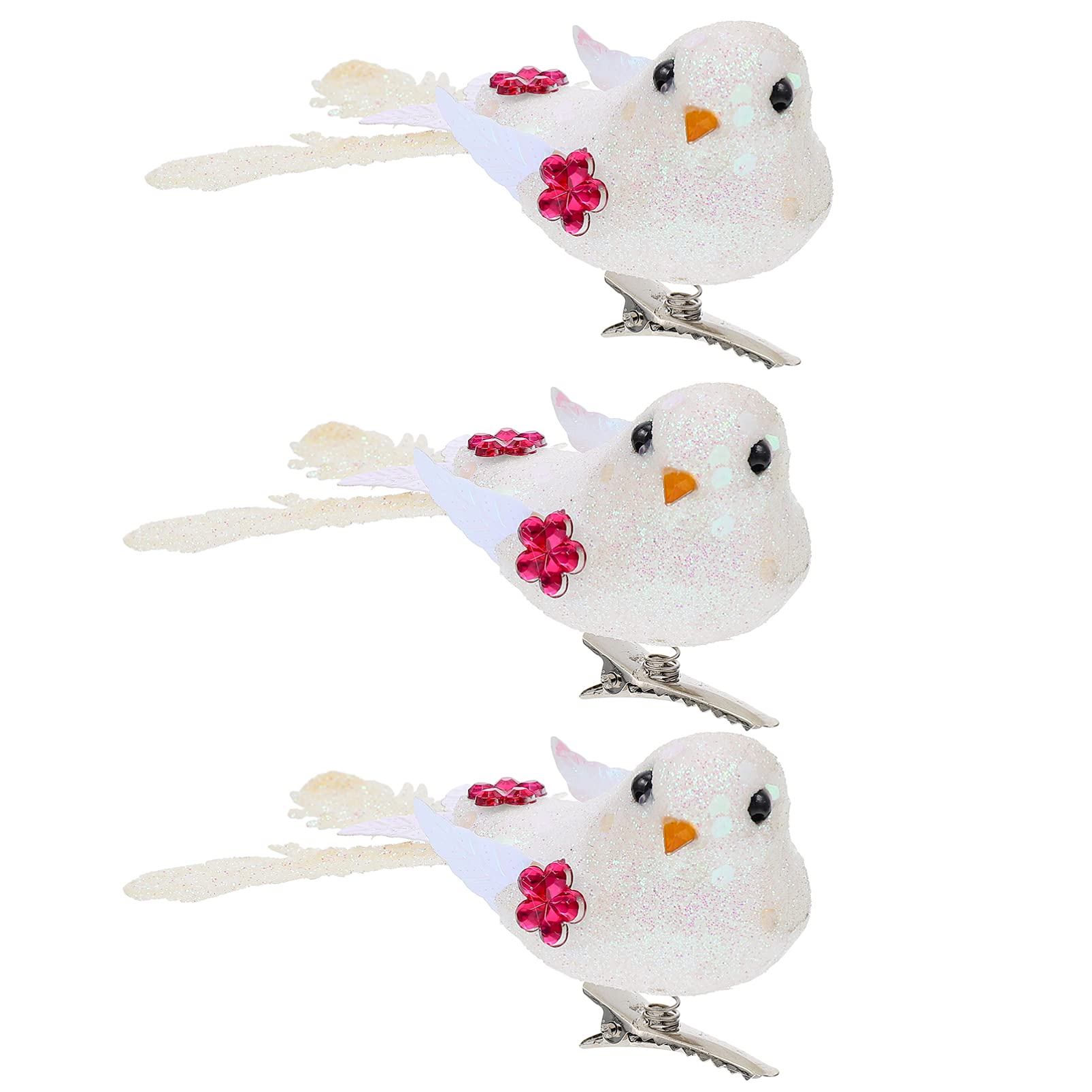 NUOBESTY 24pezzi Uccelli Artificiali Per Decorazioni Natalizie Uccelli Realistici Per Albero Di Natale e Decorazioni Per Ufficio Facili Da Appendere e Conservare Per Feste e