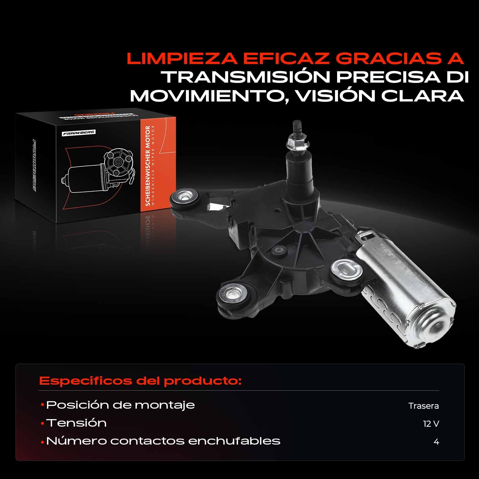 Frankberg Motor del limpiaparabrisas Compatible con Golf IV 1J1 Golf IV Variante 1J5 Fabia I Combi 6Y5 Fabia I 6Y2 O.c.t.a.v.i.a I Combi 1U5 Replace# 1J9955711