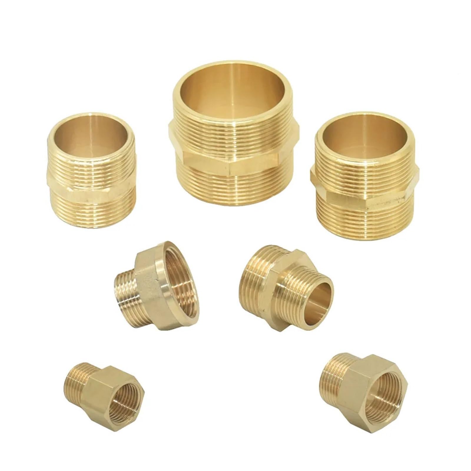 Connettore filettato in ottone maschio a 1,3 cm femmina da 1,9 cm 2,5/3/3,8/2" connettore di prolunga per tubi in rame (1I2 x 1I2)