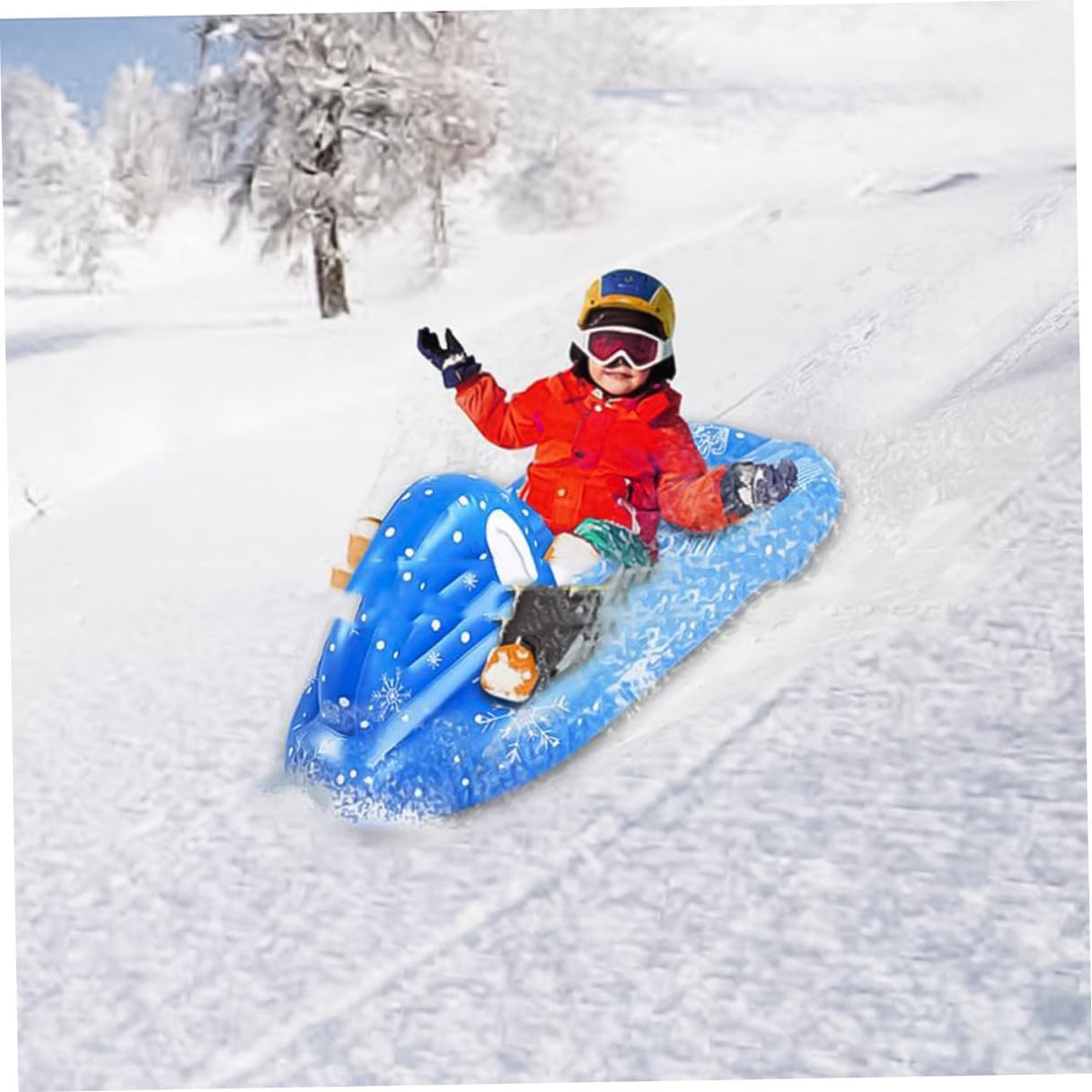 Inflatable Winter Snow Tube Snow Sled PVC Raft Skiing Heavy Duty Outdoor Tubing Sledding and Family Fun