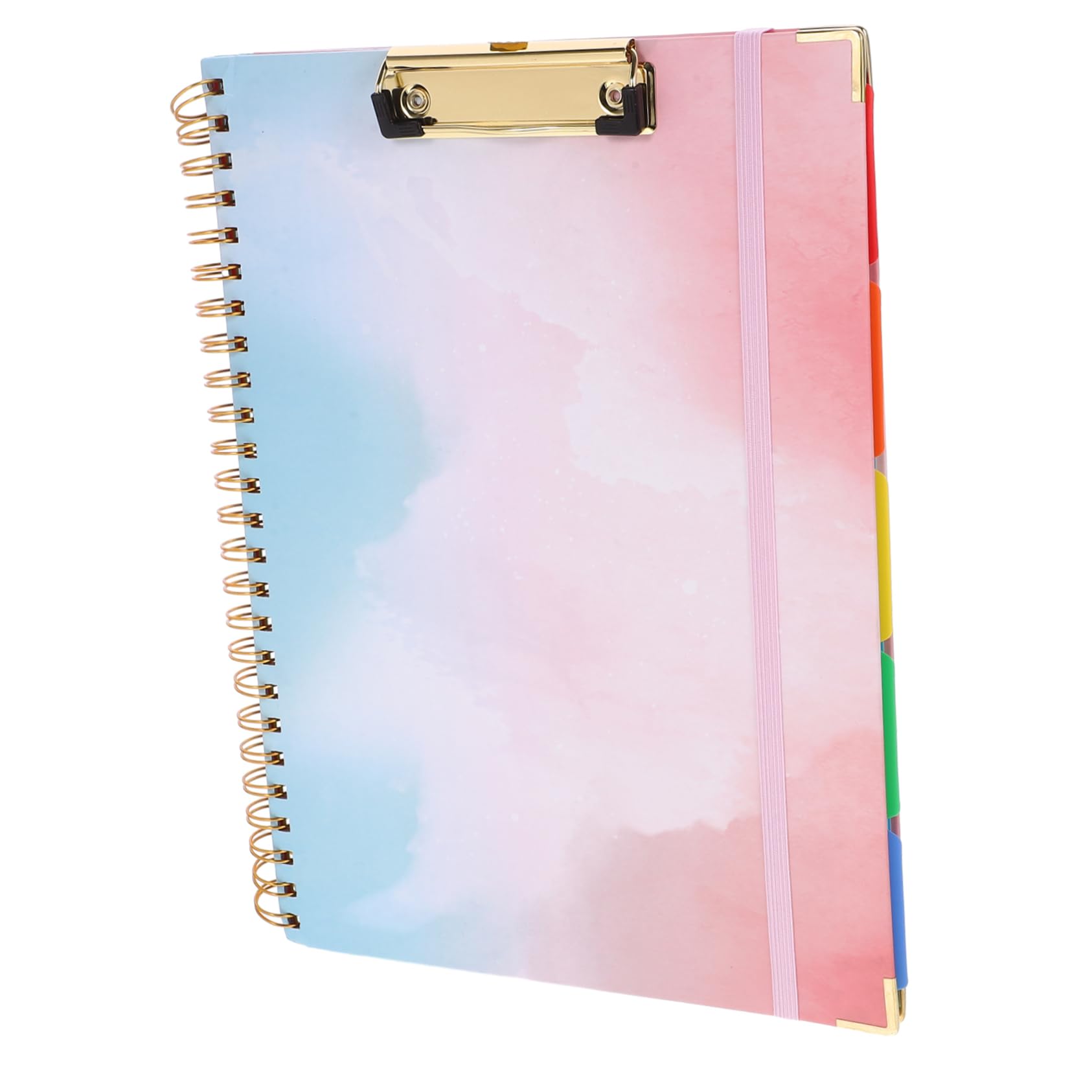 Nachfüllbares Notizbuch mit Spiralbindung und Farbigen Trennblättern | Pvc, Gummi, Nylon, Eisen und Papier, Leichtes Umblättern, für Studium und Büroarbeit
