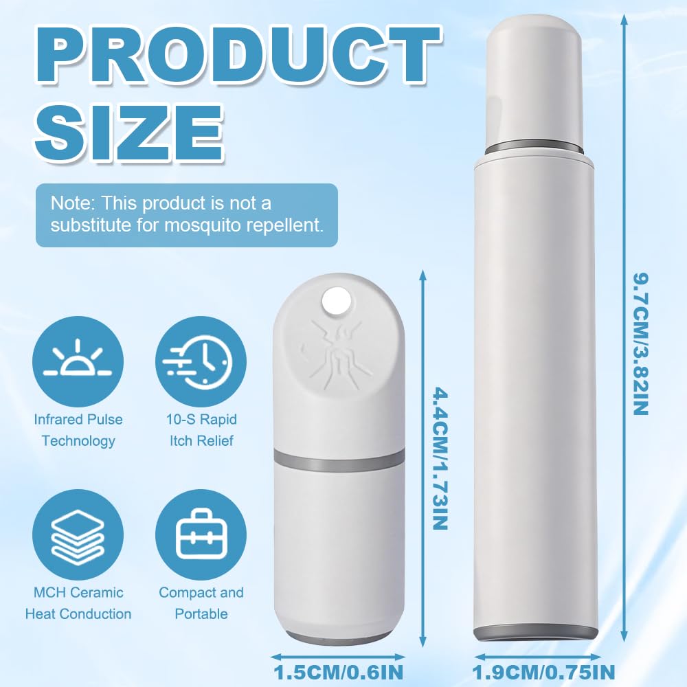 Insect Bites and Bites Treatment Devic, Afenau Picaduras Mosquitos Alivio USB-C, Lapiz Picaduras Mosquitos sin Productos Químicos, Tratador electrónico de picaduras para uso Doméstico