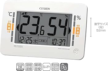 Amazon.co.jp: リズム(RHYTHM) シチズン 温度湿度計 高精度 デジタル